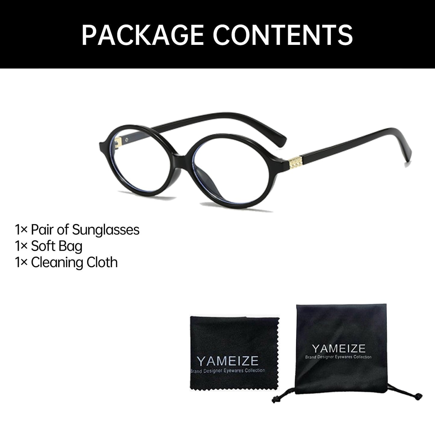 Yameize Small Oval Blue Light Blocking Glasses For Women Men Retro Clear Anti Blue Light Eyeglasses For Computer Gaming (Light B