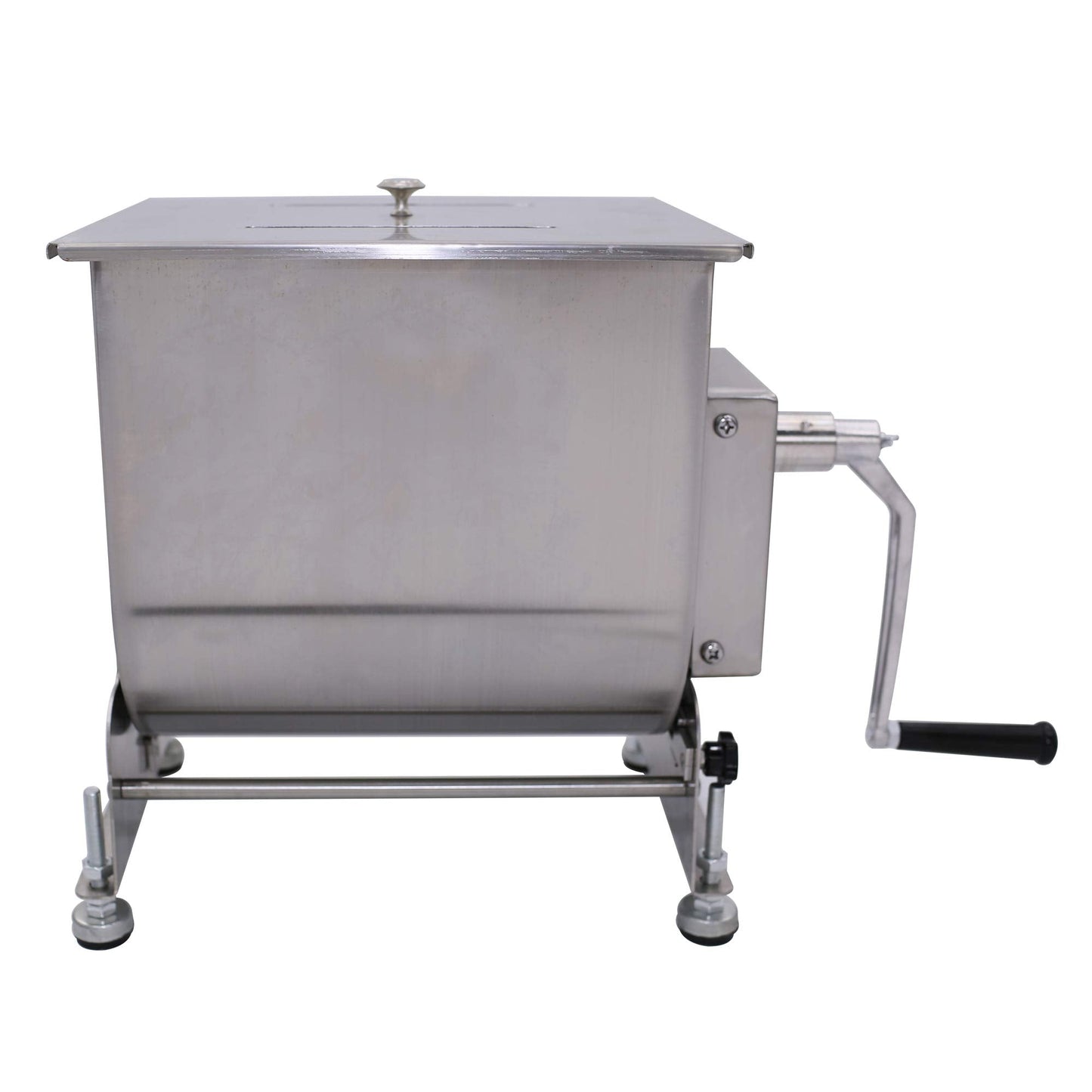 Commercial Stainless Steel 60-Pound/30-Liter Capacity Tilt Tank Manual Meat Mixers,(Mixing Maximum 45-Pound for Meat),Sausage Mixer Machine Meat Processing Equipment, Silver, FME30T