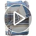 DAVLINA, Alpaca Wool Throw Blanket | Super Soft, Lightweight, Breathable and Hypoallergenic | Non-Itchy or Scratchy (Blue ...