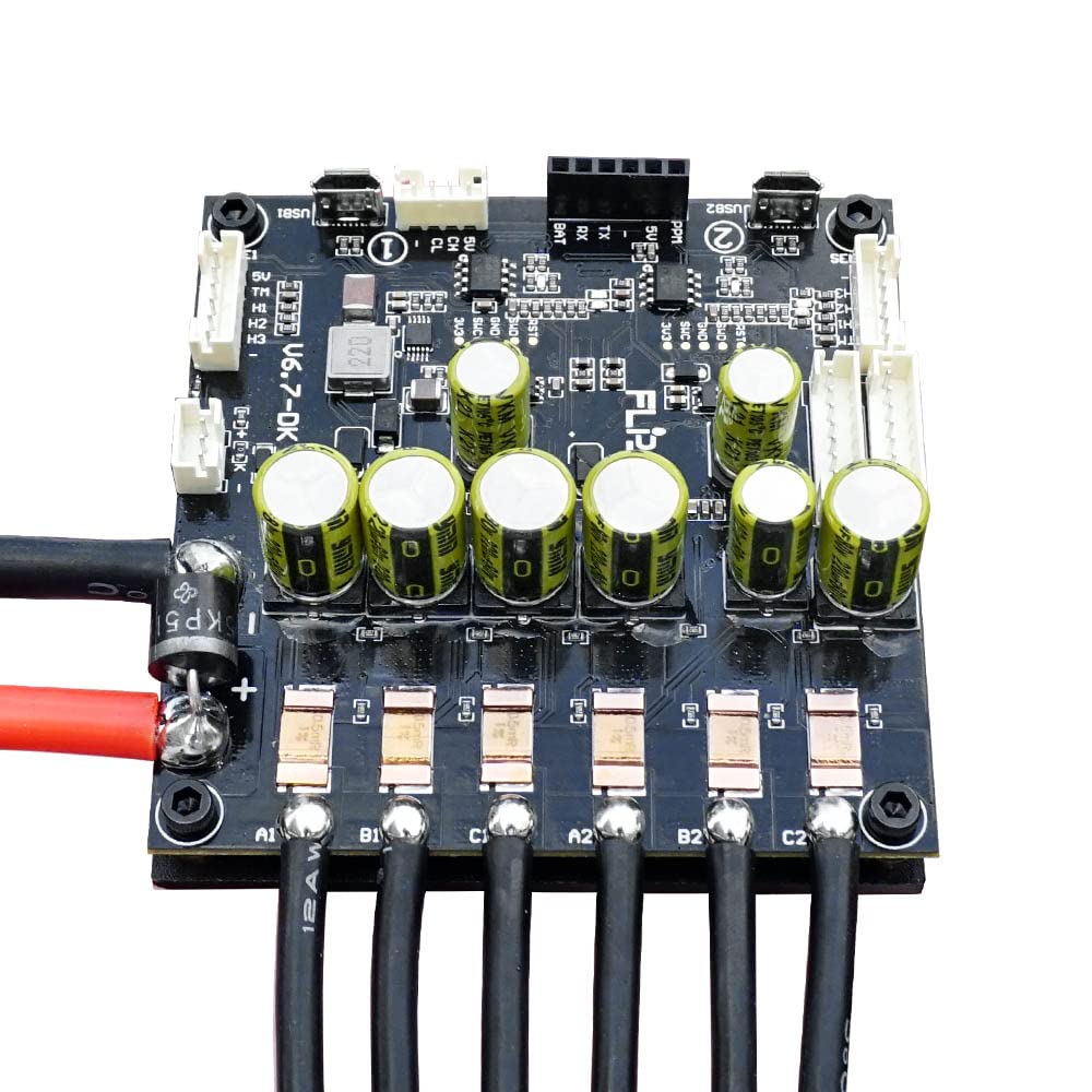 Flipsky Dual FSESC6.7 Plus with Anti-Spark Switch Integrated Based on VESC6 Electric 100A 12S ESC Speed Controller for Electric Skateboard
