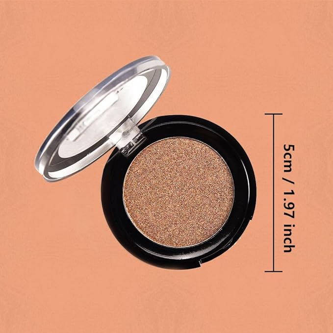 Monochrome Cream Glittle Eyeshadow Palette Makeup, High Pigment Natural Sombras Crema Para Ojos, Dark Brown Chestnut Shimmer Single Eye Shadow for Older Women, Talc, Paraben & Cruelty Free
