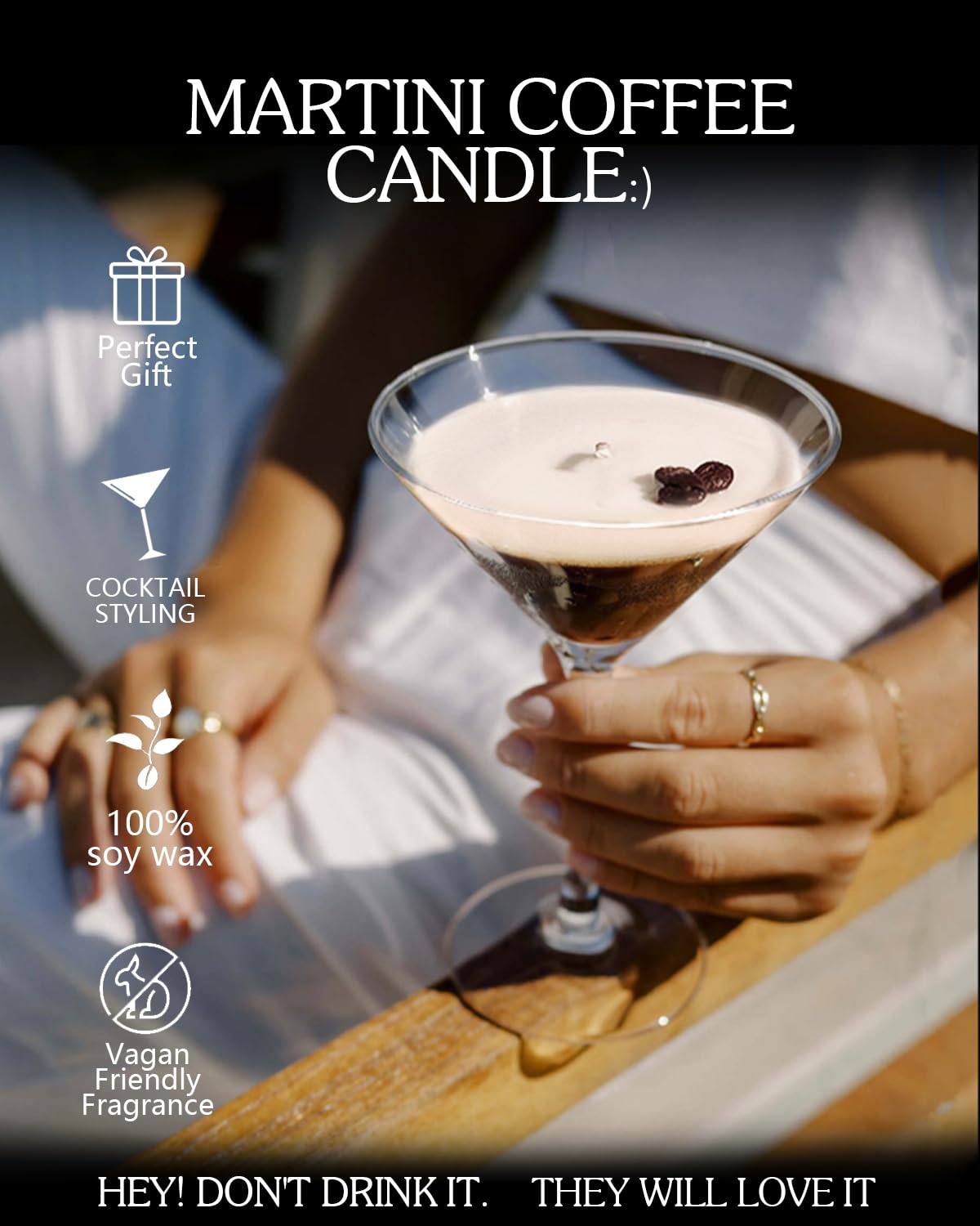 Vaiheng Martini Coffee Candles Gifts for Women, Scented Candles Unique Gifts for Women,Funny Cute Cool Cereal Soy Wax Candle for Home, Bedroom,Coffee Bar Scented for Christmas, Birthday,Halloween