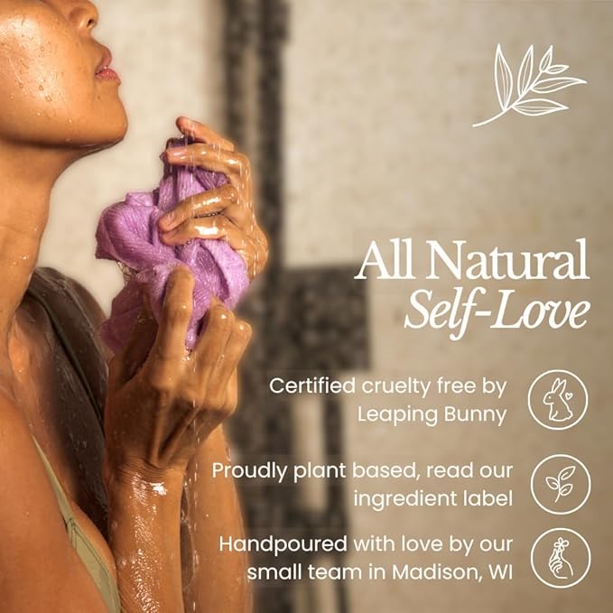 Bare Botanics Brown Sugar Body Scrub 20 oz - Naturally Scented Coconut Vanilla Sugar Scrub Made in Madison, WI - Formulated w/Skin Loving Moisturizers - Vegan, Cruelty Free w/a Cute Wooden Spoon