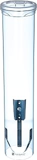 San Jamar Small Pull-Type Cup Dispenser Fits 3-4.5 Oz Cone Cups, 3-5 Oz Flat Cups with Flip Caps for Restaurants, Dining H...