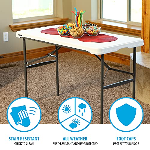 LIFETIME 280478 Commercial Nesting Folding Table, 4-Foot