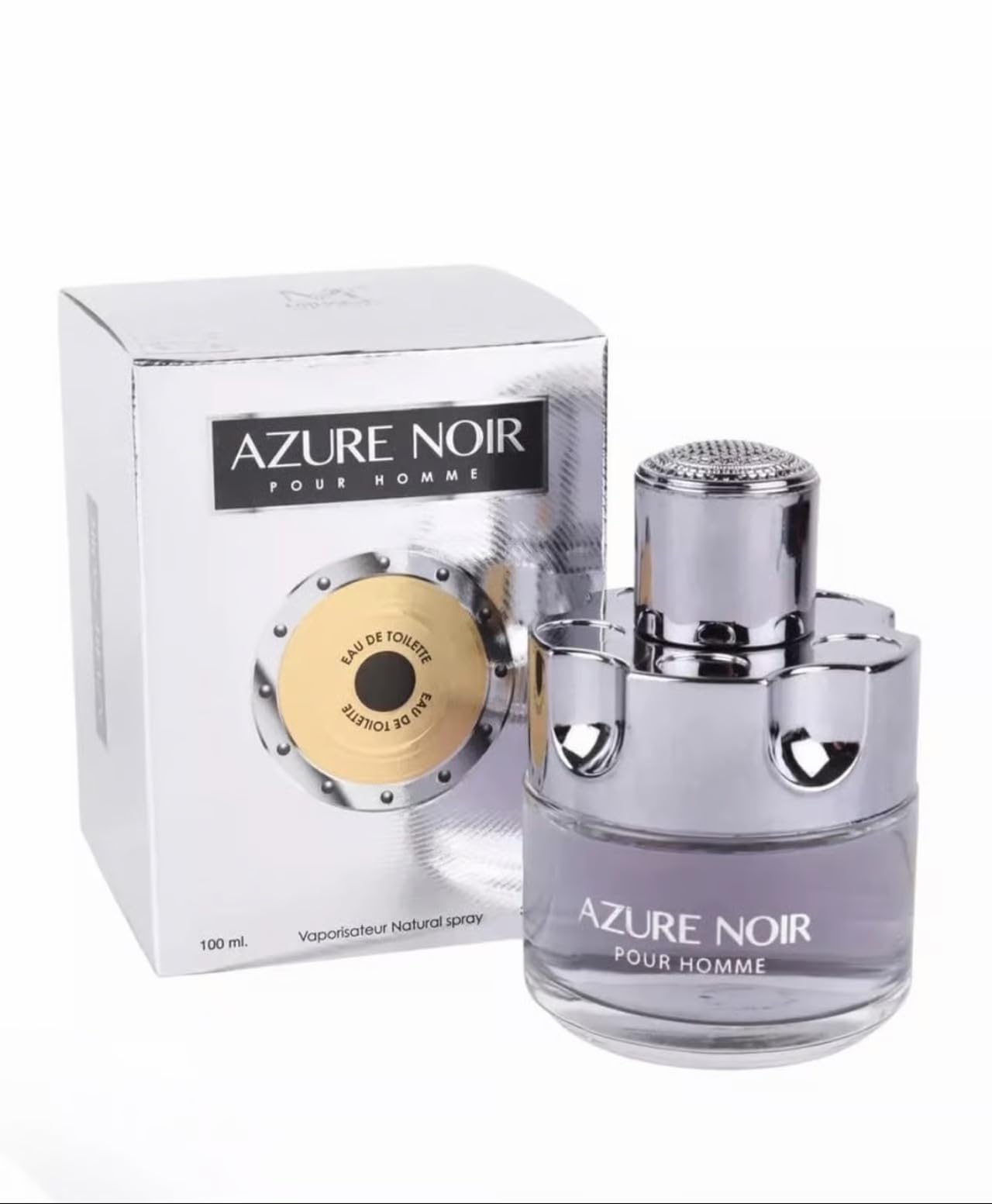 Viaan Krishna AZURE NOIR POUR HOMME Cologne Eau de Toilette Fragrance for Men 3.4oz/100ml, Natural Spray, Long Lasting