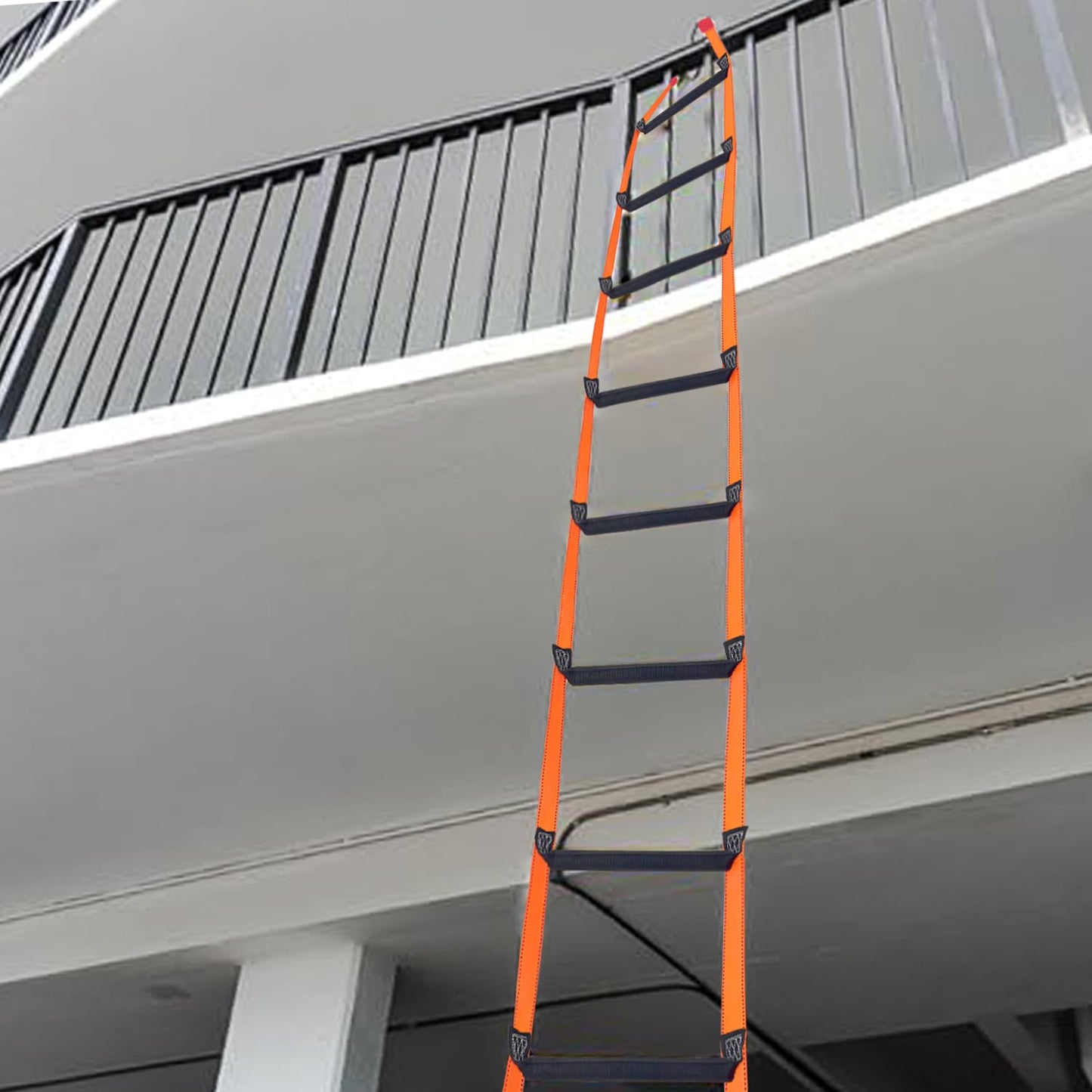 FKNGS Fire Escape Ladder, 32.8 Feet Emergency Fire Ladder, 3-5 Story Homes Reusable Safety Rope Ladder for Kids and Adults