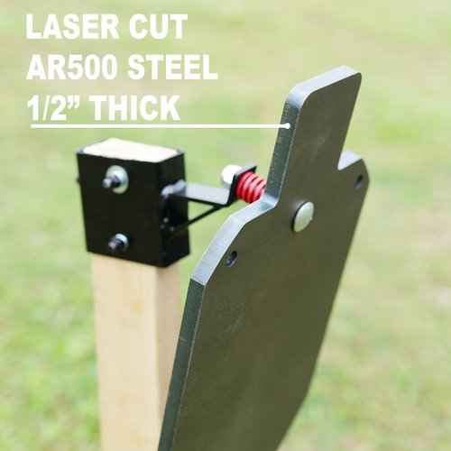AR500 Steel Targets for Shooting, FULLBOW 1/2" Thick Rifle Rated Gong Silhouette Metal Target for Precision Shooting