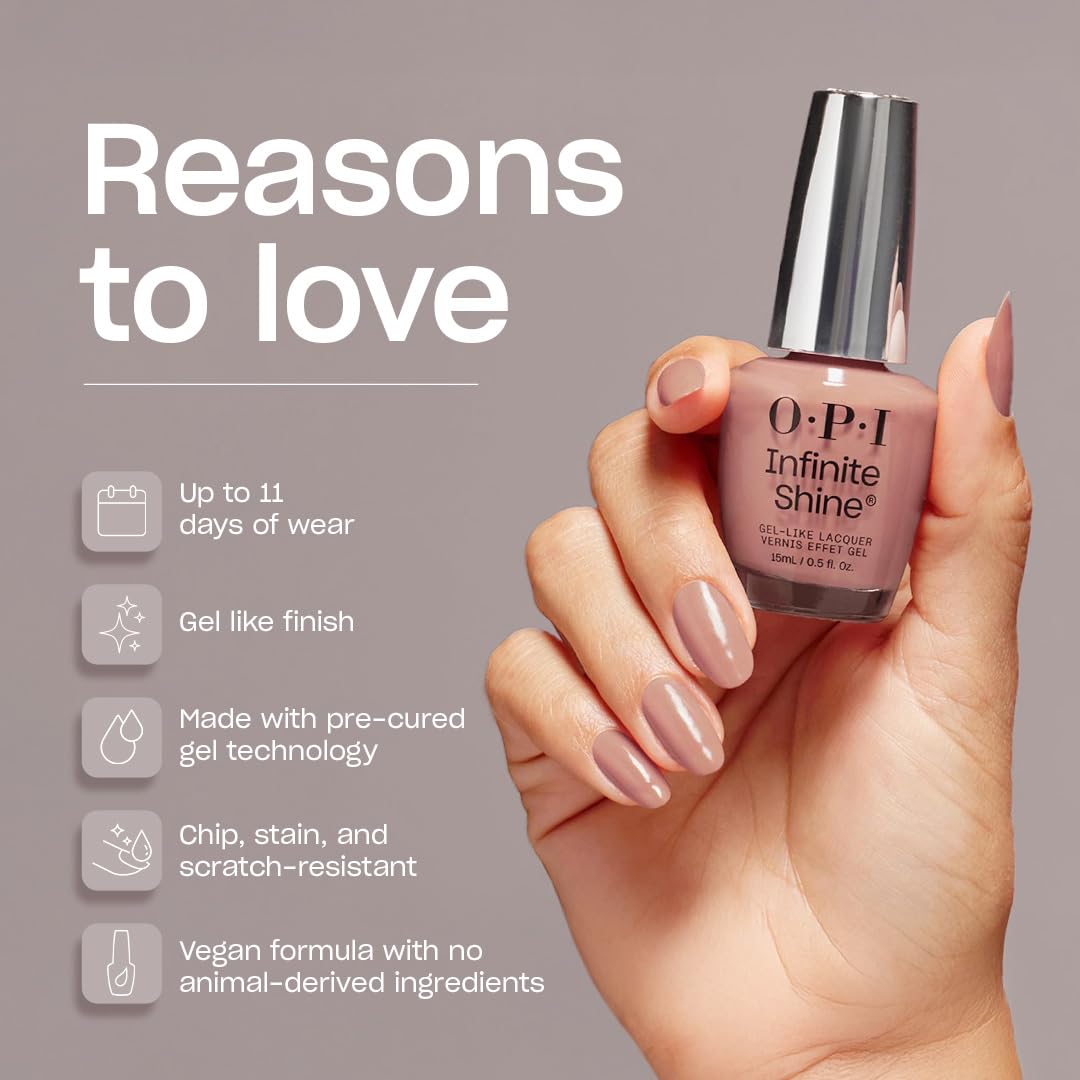 OPI Infinite Shine Totally Tu-blue-ar | Opaque Soft Bright Blue Gray Long Wear Gel Like Crme Nail Polish | What's Your Mani-tude