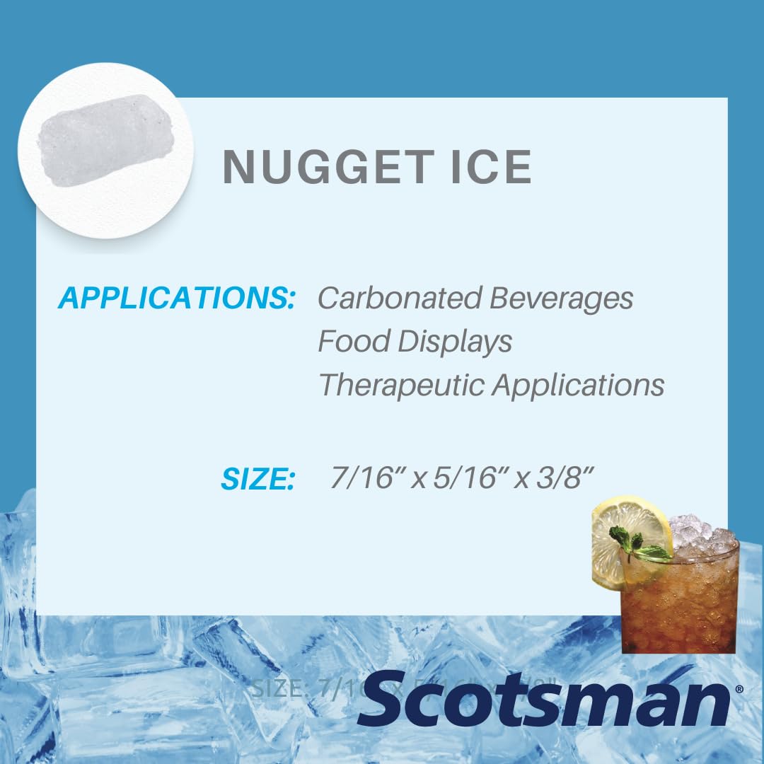Scotsman UN0815A-1 15-Inch Air-Cooled Nugget Undercounter Ice Maker Machine with 36 lb. Storage Capacity, 79 lbs/Day, 115v, NSF