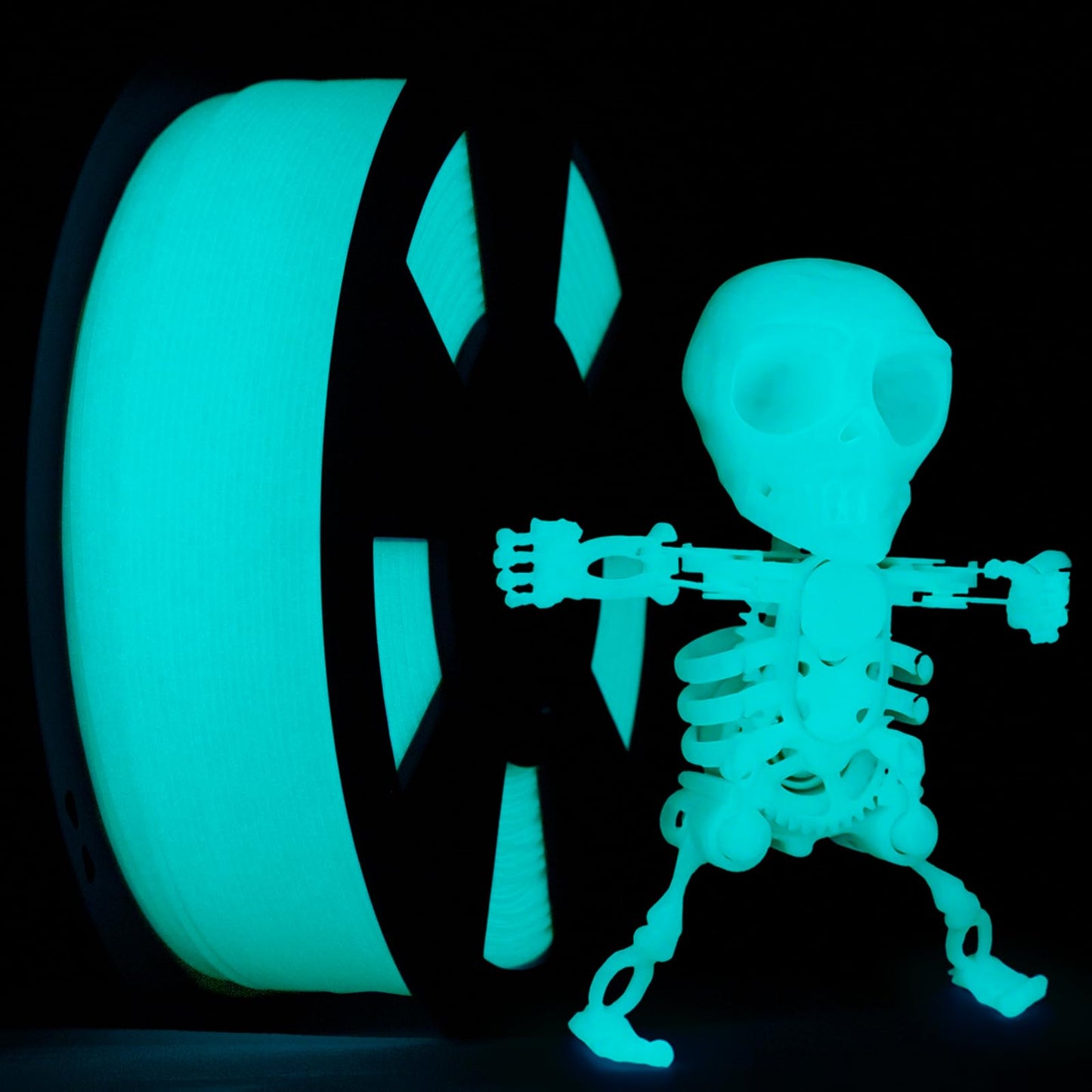 ZIRO PLA Glow Filament 1.75mm, 3D Printer Filament PLA, Glow in The Dark Material Luminous, Dimensional Accuracy +/- 0.03mm, Fit