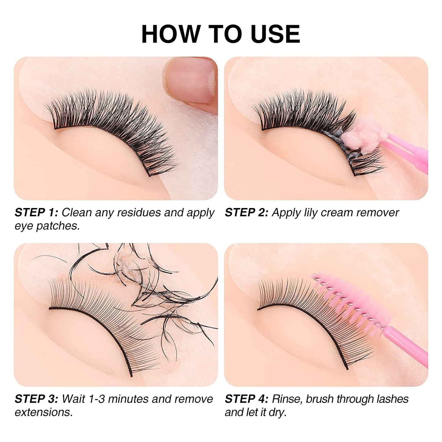 LASHVIEW Eyelash Extension Remover Cream, Light Lily Flavor Cream,Eyelash Adhesive Remover, Professional Eyelash Extensions Remover for Salon,10g