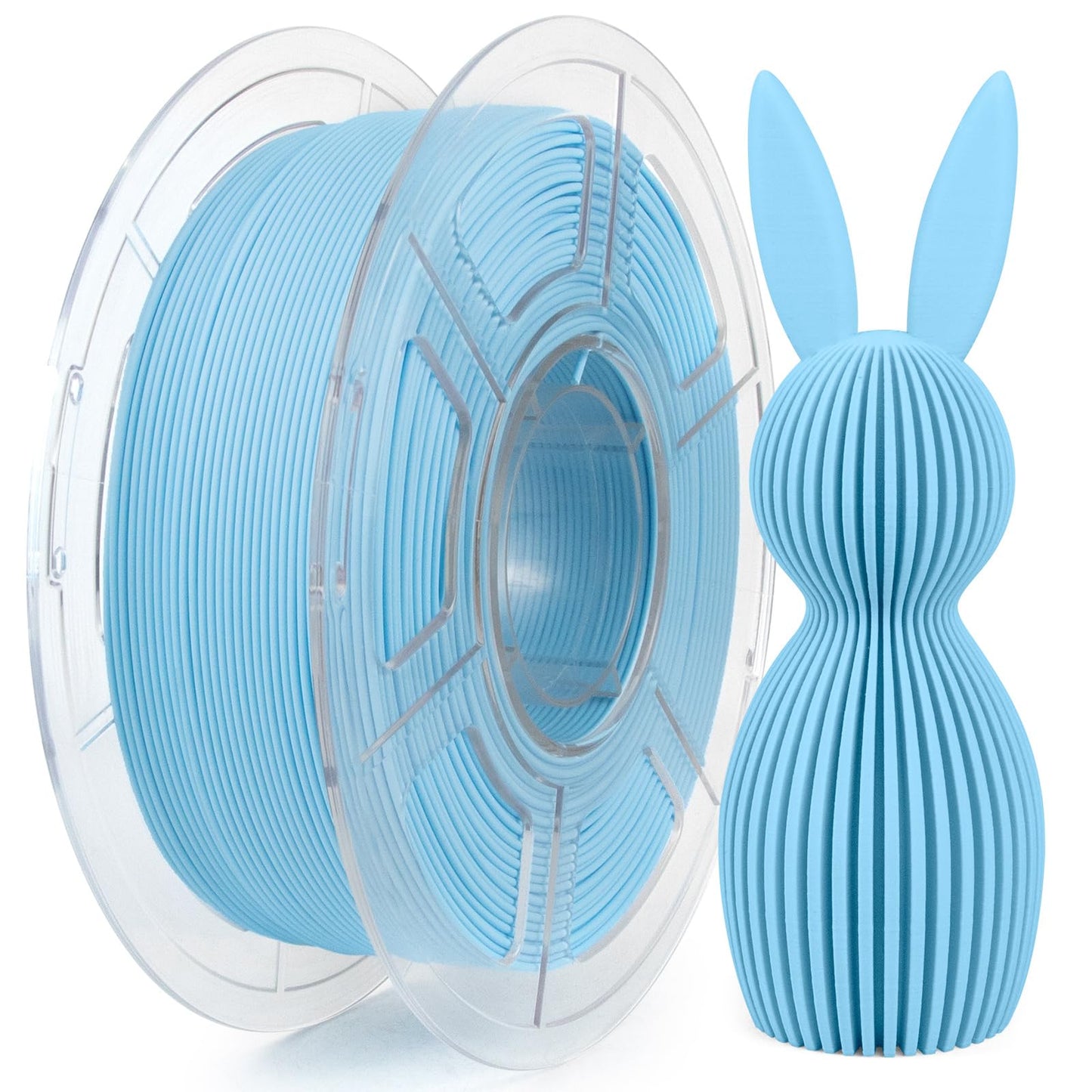 iSANMATE High Speed Matte PLA+ 3D Printer Filament, Matte Light Blue PLA+ Filament 1.75mm Designed for High Speed 30-600mm/s, Fa