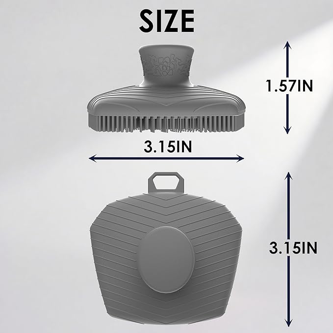 Face Scrubber, Silicone Exfoliating Brush for Men Women, Facial Cleansing Brush, Manual Waterproof Cleansing Skin Care, Blackhead Removing Pore Cleansing Massaging Face Brushes - Grey