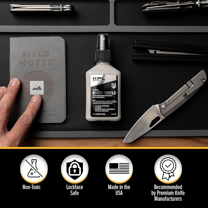 Knife Pivot Lube β Knife Shield Corrosion Preventive β Food Safe Rust Protection & Water Based Cleanser β 4 fl oz