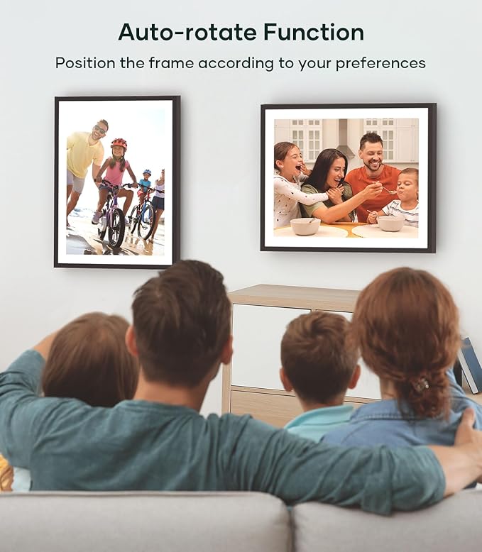 Cozyla Digital Picture Frame Large 17 Inch Digital Photo Frame Share Pictures via Email Google Photos Web Browser App Electronic Picture Frame Slideshow Free Unlimited Storage Video Picture Frame Mat