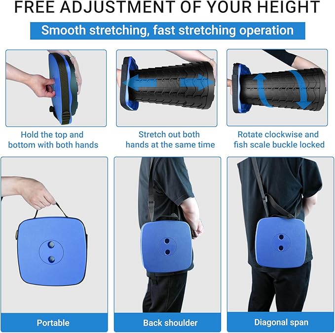 ZTMT Upgraded Folding Stool - 485lbs Load Capacity,Telescopic Stool,Portable Collapsible Seat for Camping,Fishing,Hiking,Travel