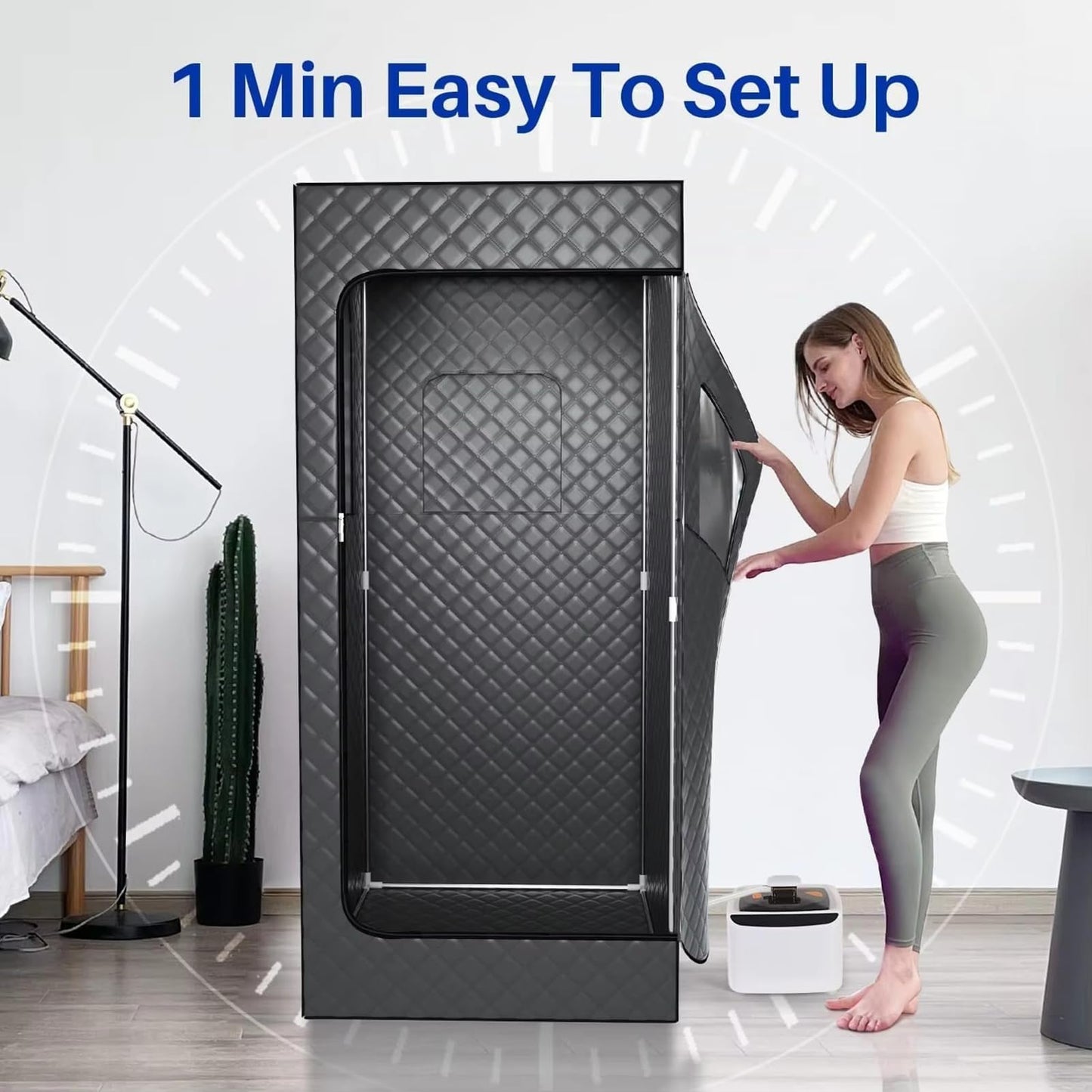 YXKJZHF Portable Steam Sauna Box, Cotton Thicken Personal Sauna Tent Kit for Home Spa, Indoor Sauna Relaxation with 2.6L Steam Generator