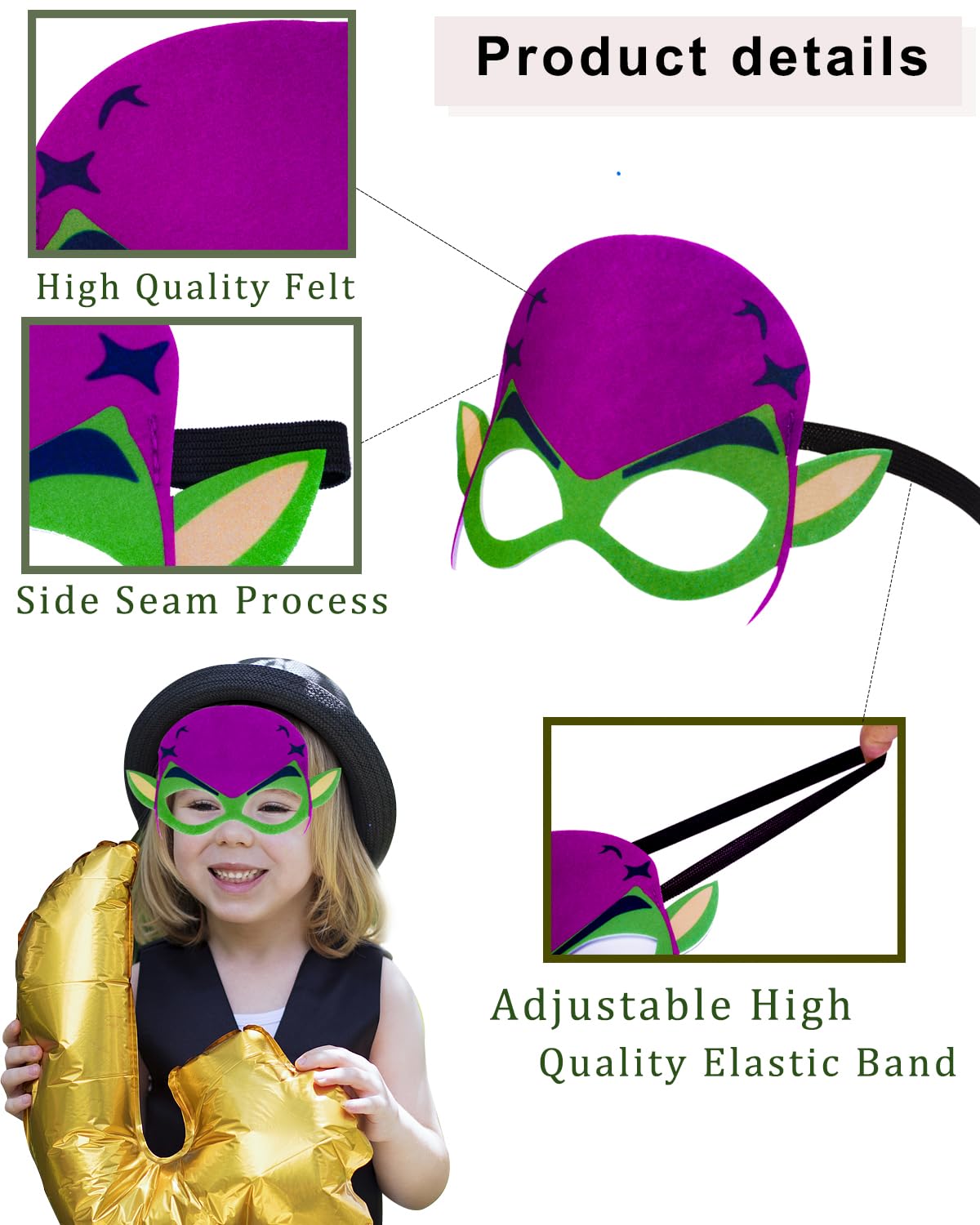 Jolumros Superhero Masks Party Favors for Kids, 16 Packs Kids Super Hero Costumes Party Masks Birthday Gift Halloween Cosplay Felt Mask Superhero Partys Supplies Favors Decorations