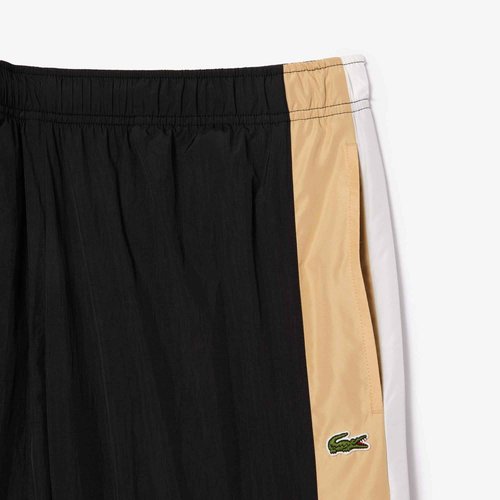 Lacoste Men's Core Collection Regular Fit Track Pants, Black/Croissant/Flour, 4X-Large