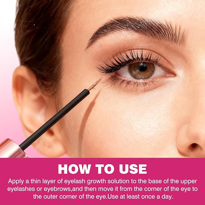 Lash Serum for Eyelash Growths, Advanced Natural Formula to Promote Longer, Fuller & Healthier Lashes – Gentle, Vegan & Cruelty-Free Eyelash Enhancing Serum (5 mL)