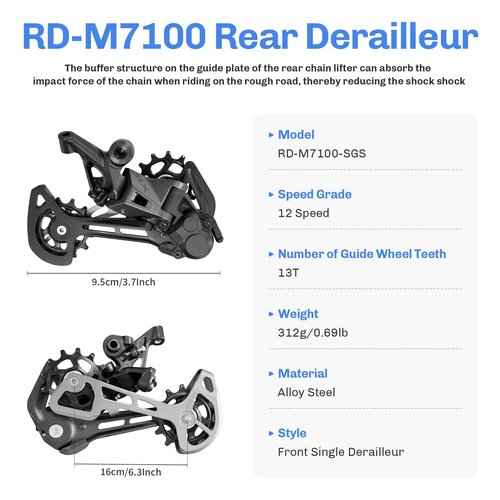Bike Rear Derailleur SLX Rd-M7100 SGS 12-Speed Derailleur