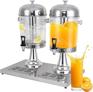 4.5 Gallon Drink Dispensers for Parties, Beverage Dispenser with Stand, Commercial Hot Cold Juice Dispenser with Ice Conta...