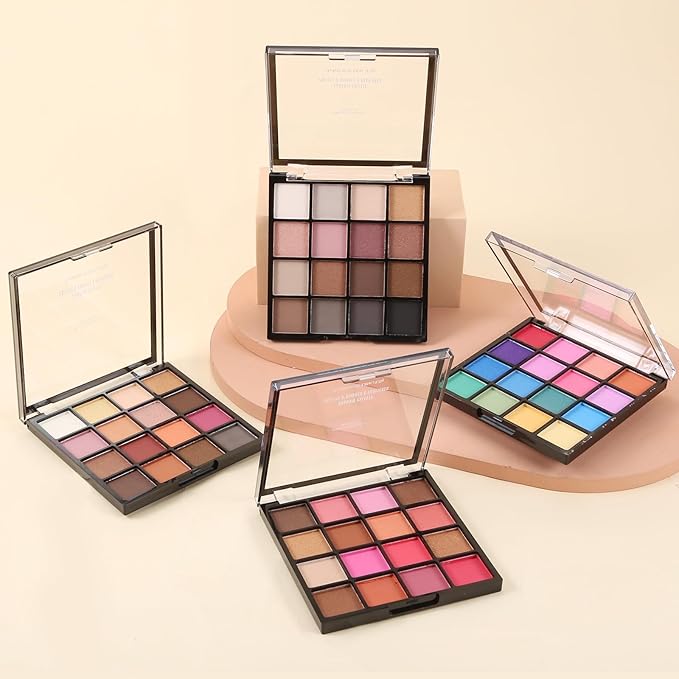 Boobeen Colorful Eyeshadow Palette Makeup-16 Colors, Matte and Glitter Eyeshadow, Bright Eyeshadow palettes, Blendable, Easy to Build Dramatic Glamour Looks (4#)