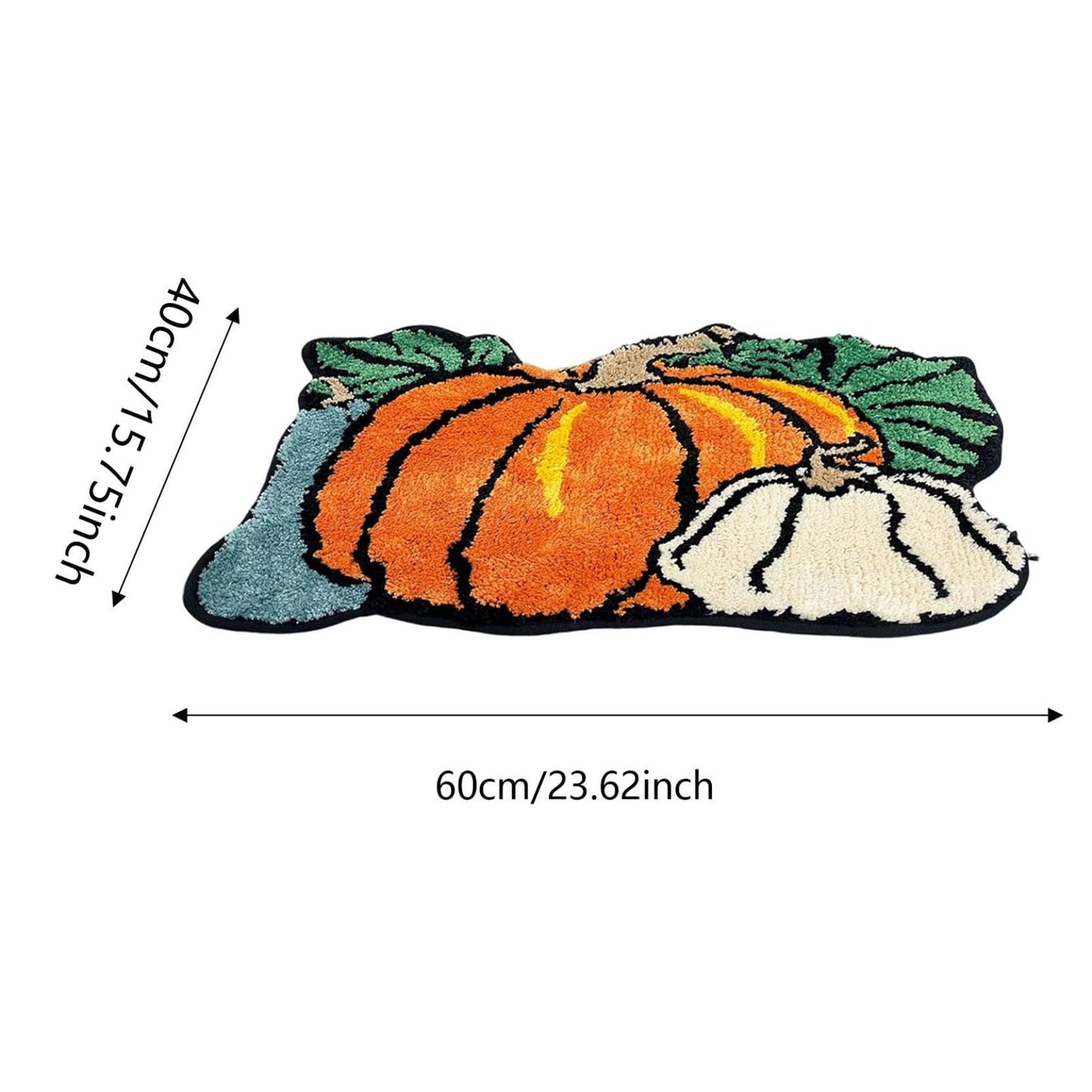 Cute Halloween Bath Mat, Pumpkin Bath Mat Halloween Bathroom Decor Mat, Extra Soft Fluffy Absorbent Non-Slip Bathtub Mat, Machine Washable Funny Pumpkin Shape Bath Rug for Shower Bedroom Door (C)