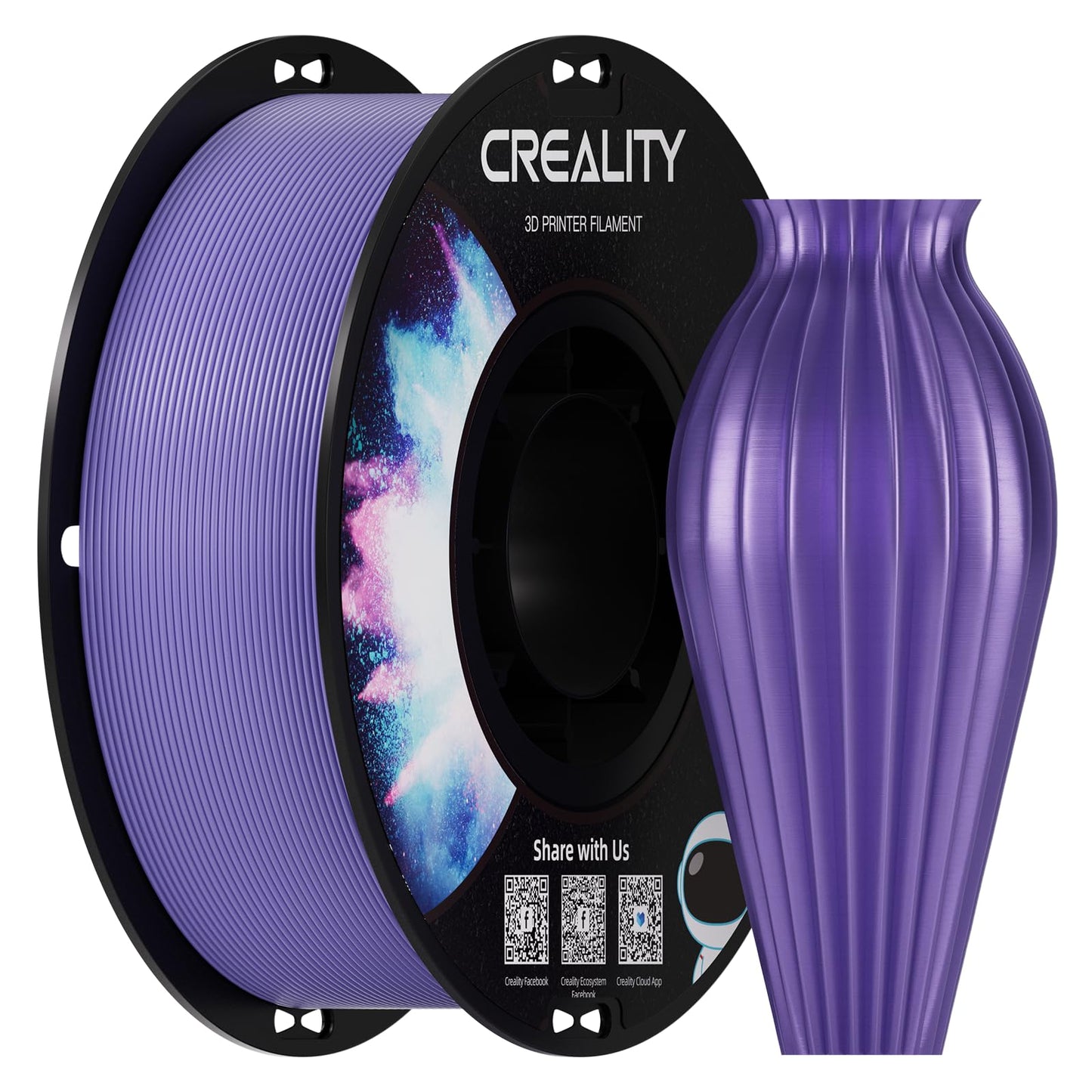 Creality PETG Filament 1.75, 3D Printer Filament, Excellent Toughness High Precision, Odorless Non-Toxic Moistureproof, 1 kg(2.2