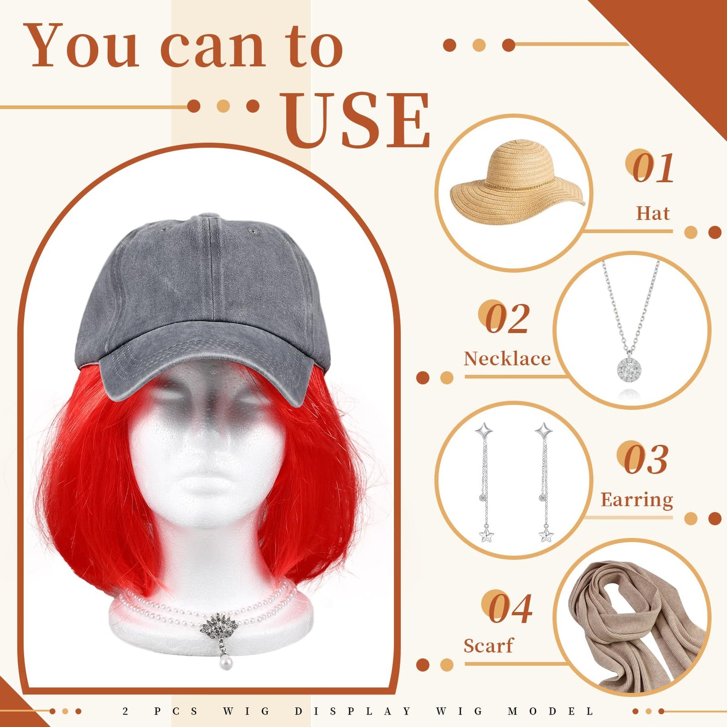 Thyle 10 Pcs Foam Wig Head Bulk Wig Display Mannequin Head Stand Model Foam for Style, Masks, Hats, Wigs, Salon and Travel, Hall