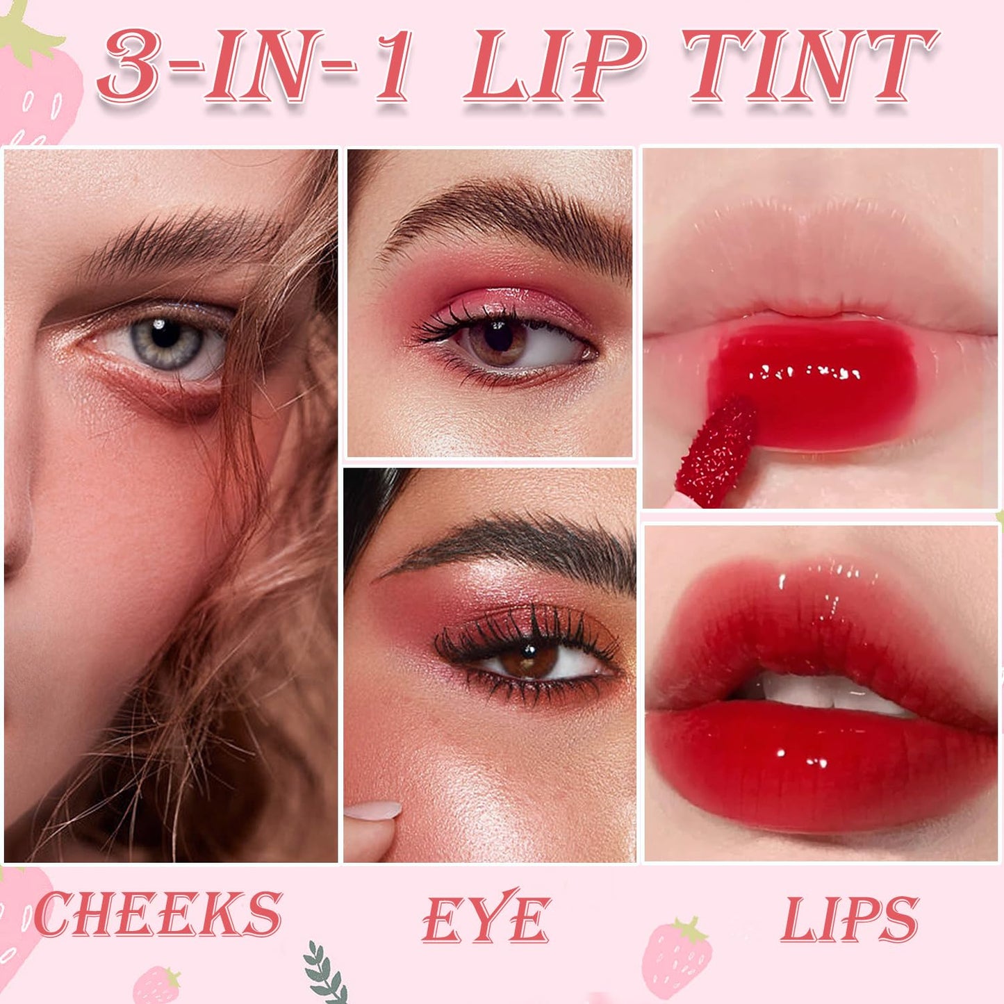 Yishifa 6 Colors Lip Tint Stain Mini Liquid Lipstick, Korean Lip Gloss Moisturizing Natural Velvet Lip Tint, Waterproof Longwear