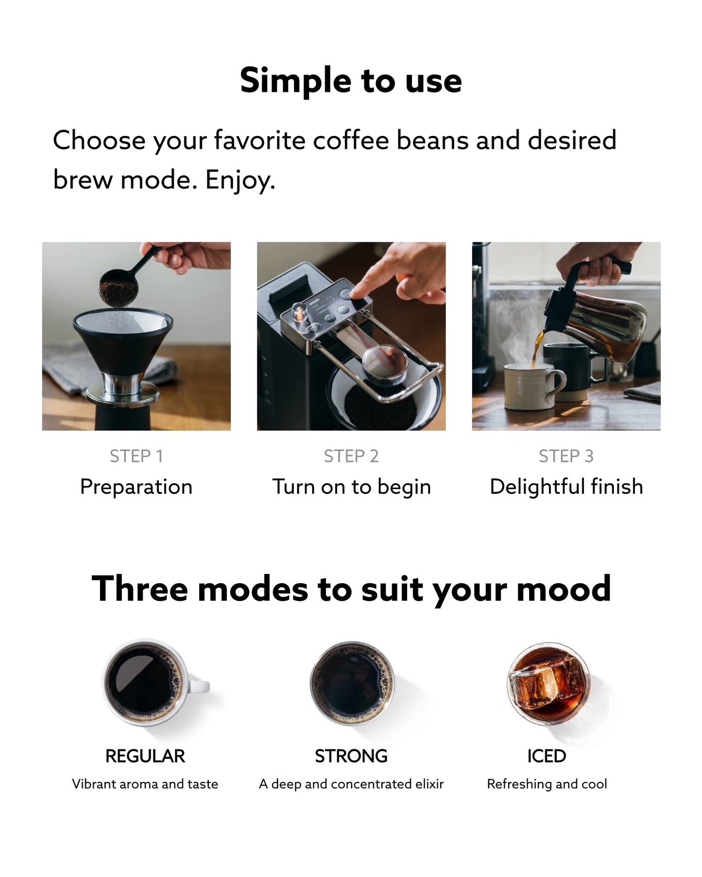 BALMUDA The Brew | Automatic Pour Over Coffee Maker | Clear Brewing Method | Precise Temperature Regulation | Three Brewing Modes: Regular, Strong, Iced | Compact Design | US Version