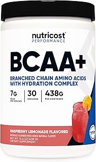 Nutricost BCAA + Hydration Powder (Raspberry Lemonade) 30 Servings - Branched Chain Amino Acids with Hydration Complex - G...