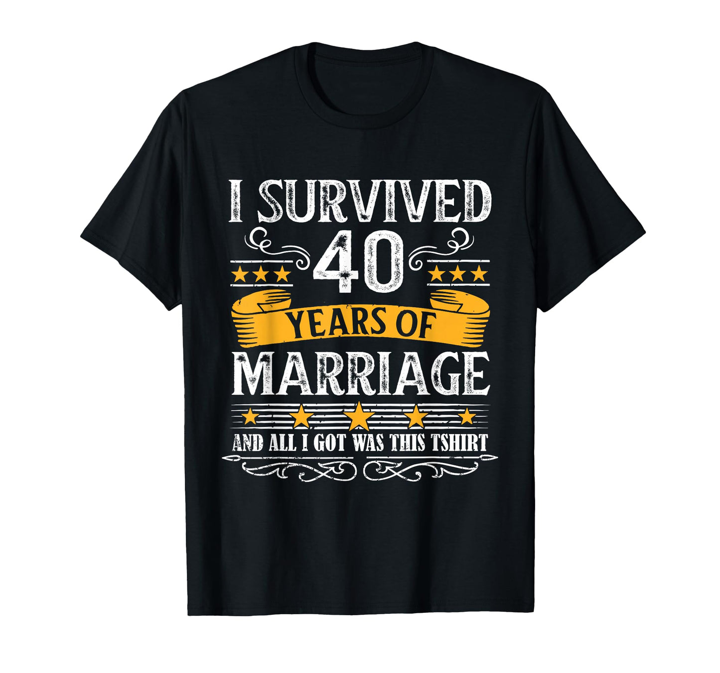 40th Wedding Anniversary shirt Couples Husband Wife 40 Years T-Shirt