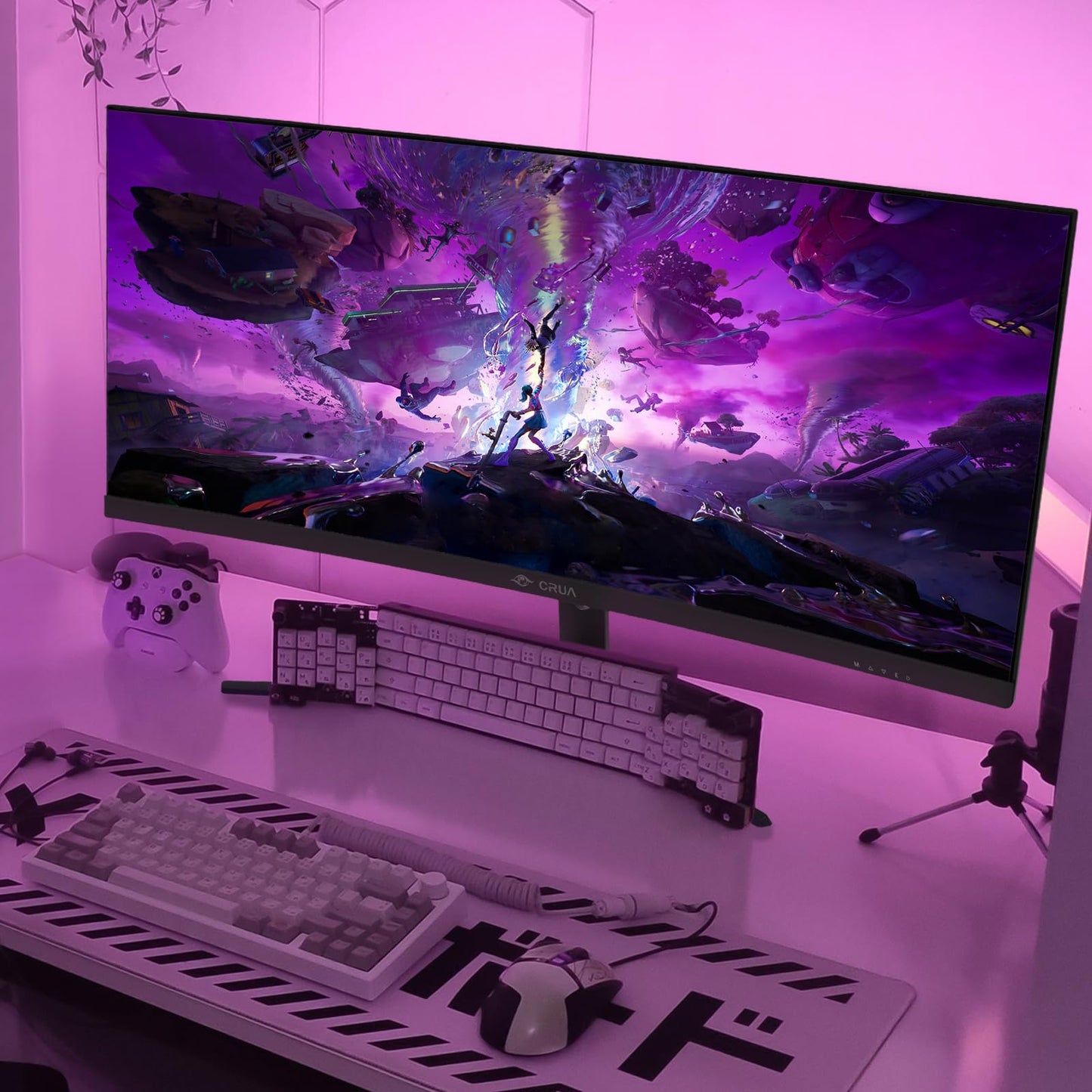 CRUA 30" Curved Gaming Monitor, 165Hz/200Hz Computer Monitor, FHD(2560 * 1080P) 1500R VA Screen, 120% sRGB PC Monitors Support AMD FreeSync, Wall Mount Install(HDMI, DP)- Black