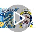 3PCS Happy Hanukkah Porch Banners Chanukah Door Decorations Shalom Hanukkah Party Door Covers Banner Hanging Backdrop Porc...
