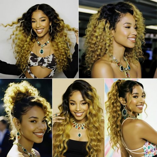 LUMWAV Deep Wave Bundles 20 22 24 Inch 12A Soft And Thick T1B/27 100% Unprocessed Brazilian Remy Curly Human Hair Bundles for Black Women