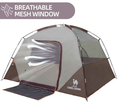 CAMEL CROWN Tents for Camping 4/8 Person Waterproof Quick Setup Folding Outdoor Backpacking Tents 4 People Family Hiking