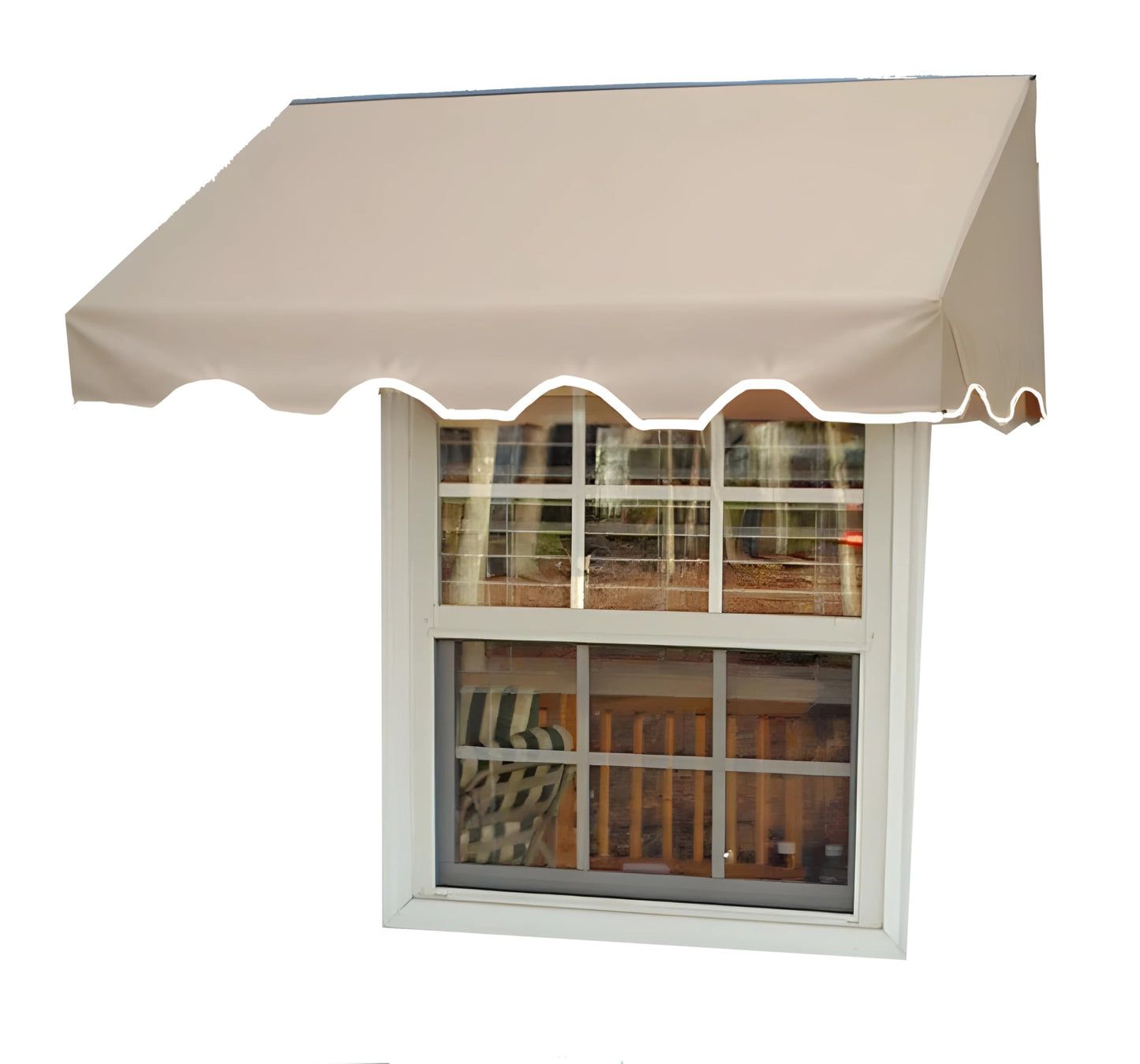 Easyawn Door and Window Sunbrella Canvas Awning / 5 Colors + 3 Sizes/Classic Awning / (Linen 4 feet Wide)