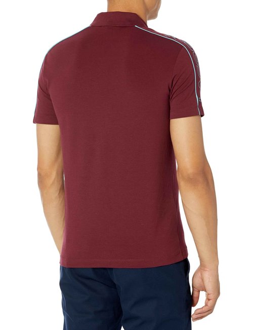 Lacoste Men's Seasonal Short Sleeve Slim Fit Branding Polo, Zin/ANSE, 4X-Large