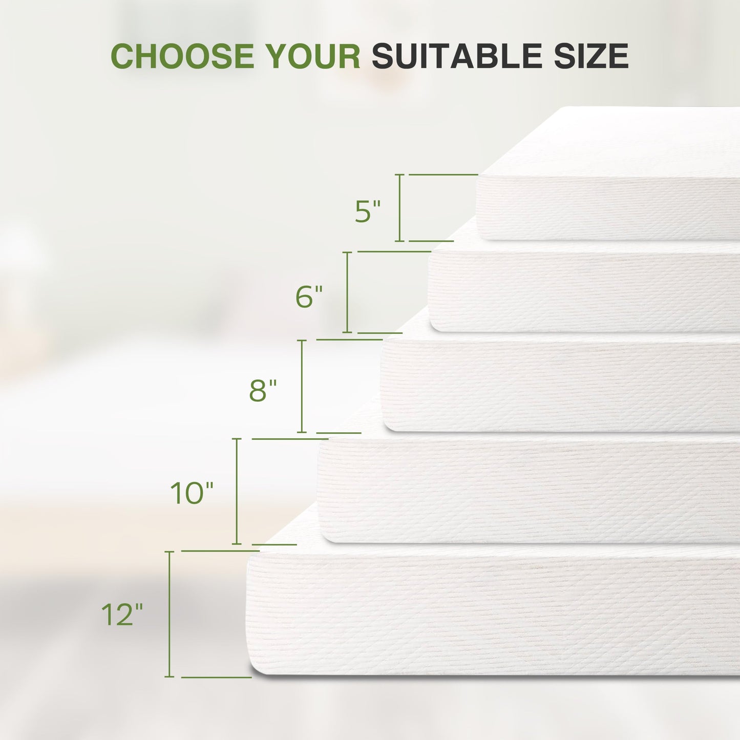 Twin Mattress in a Box, 6 inch Mattresses for Kids Bed Single Size Daybed Individual Bunk, Memory Foam Medium Firm