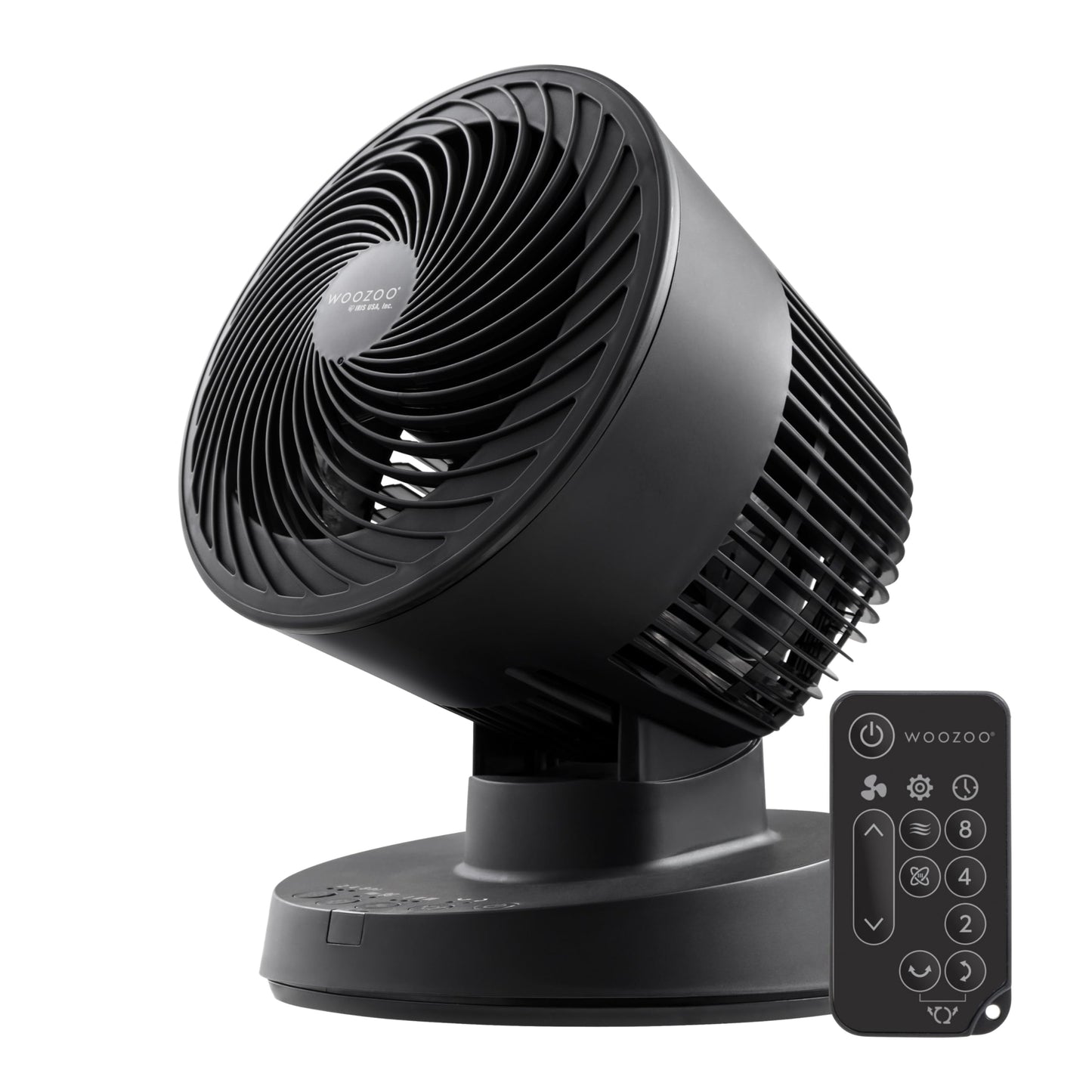 IRIS USA WOOZOO Air Circulator Fan with Remote, Oscillating, 3 Speeds, 56ft Max Air Distance, Adjustable Tilt, Quiet Motor, Smal