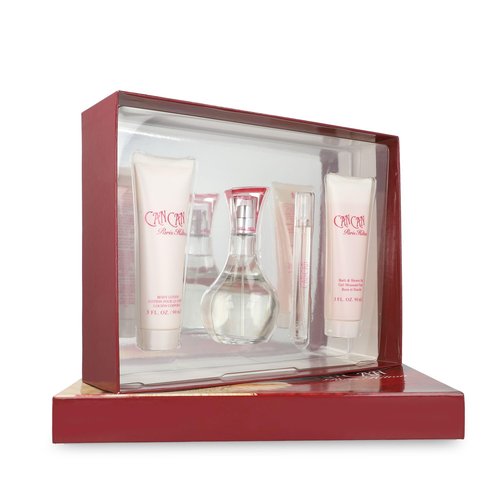 Paris Hilton Can Can For Women - 4 Piece Gift Set - 3.4 Oz Eau De Parfum Spray, 0.34 Oz Eau De Parfum Spray, 3.0 Oz Body Lotion, 3.0 Oz Shower Gel