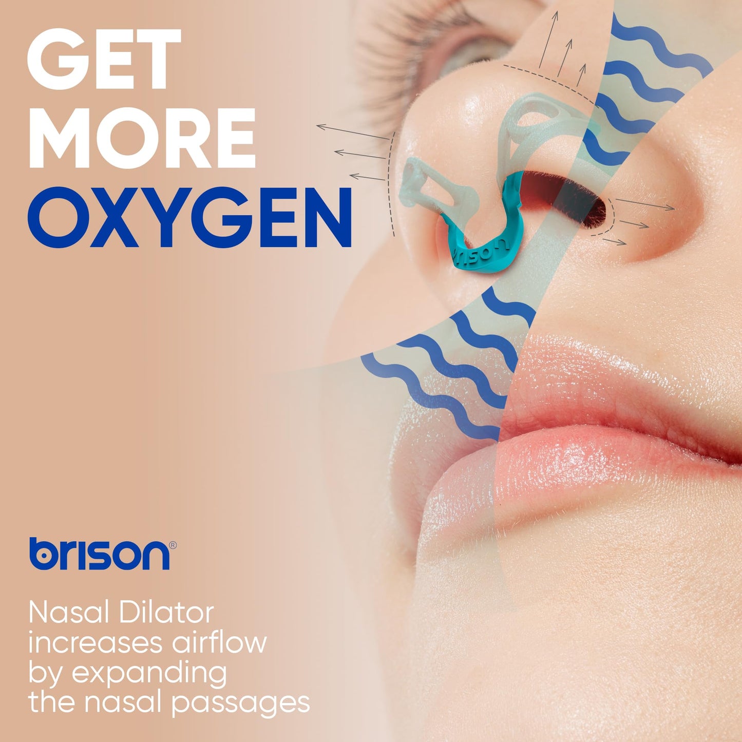 Brison Nasal Dilators for Breathing and Sleeping - 2 Pack Anti Snoring Nose Vents Opener for Better Breathing Sleeping and Activity Improves Airflow - 2pcs