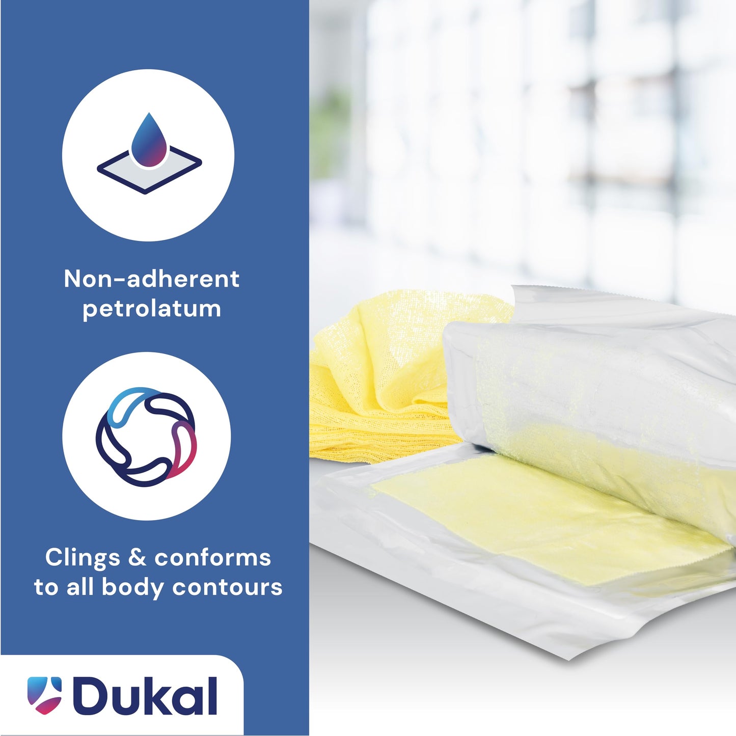 Dukal 214 Xeroform Petrolatum Gauze, Sterile, 2" W x 2" L (Pack of 25)