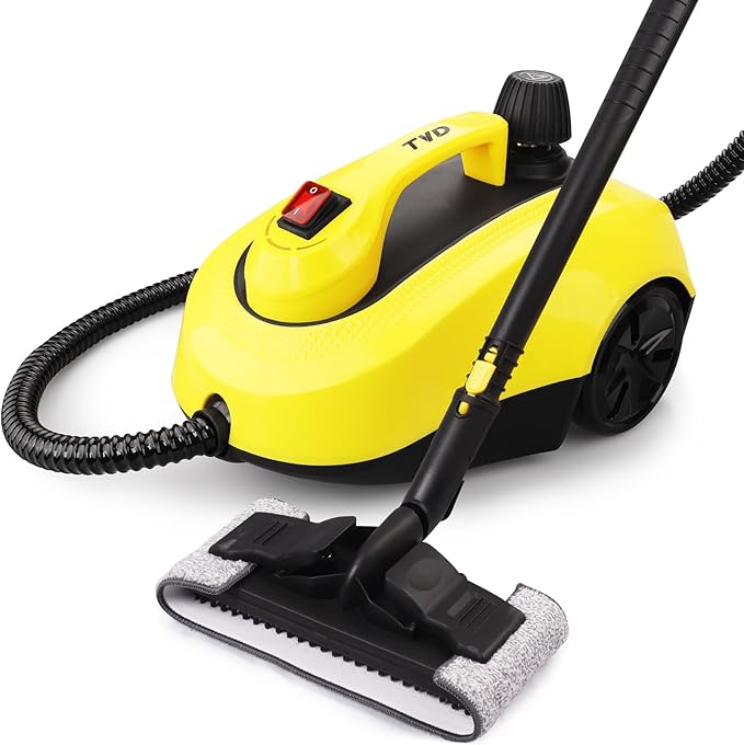 TVD Steam Cleaner, Heavy Duty Canister Steamer with 26 Accessories, Steam Mop with 5M Extra-Long Power Cord for Home Floor Cleaning, Grout,Car Detailing,Upholstery.