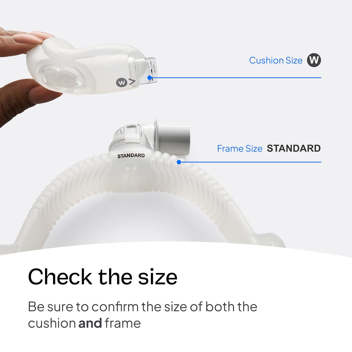 ResMed AirFit N30i Standard Frame - For Nasal CPAP Mask - Replacement CPAP Accessories - QuietAir Technology - Without Headgear - Wide Cushion