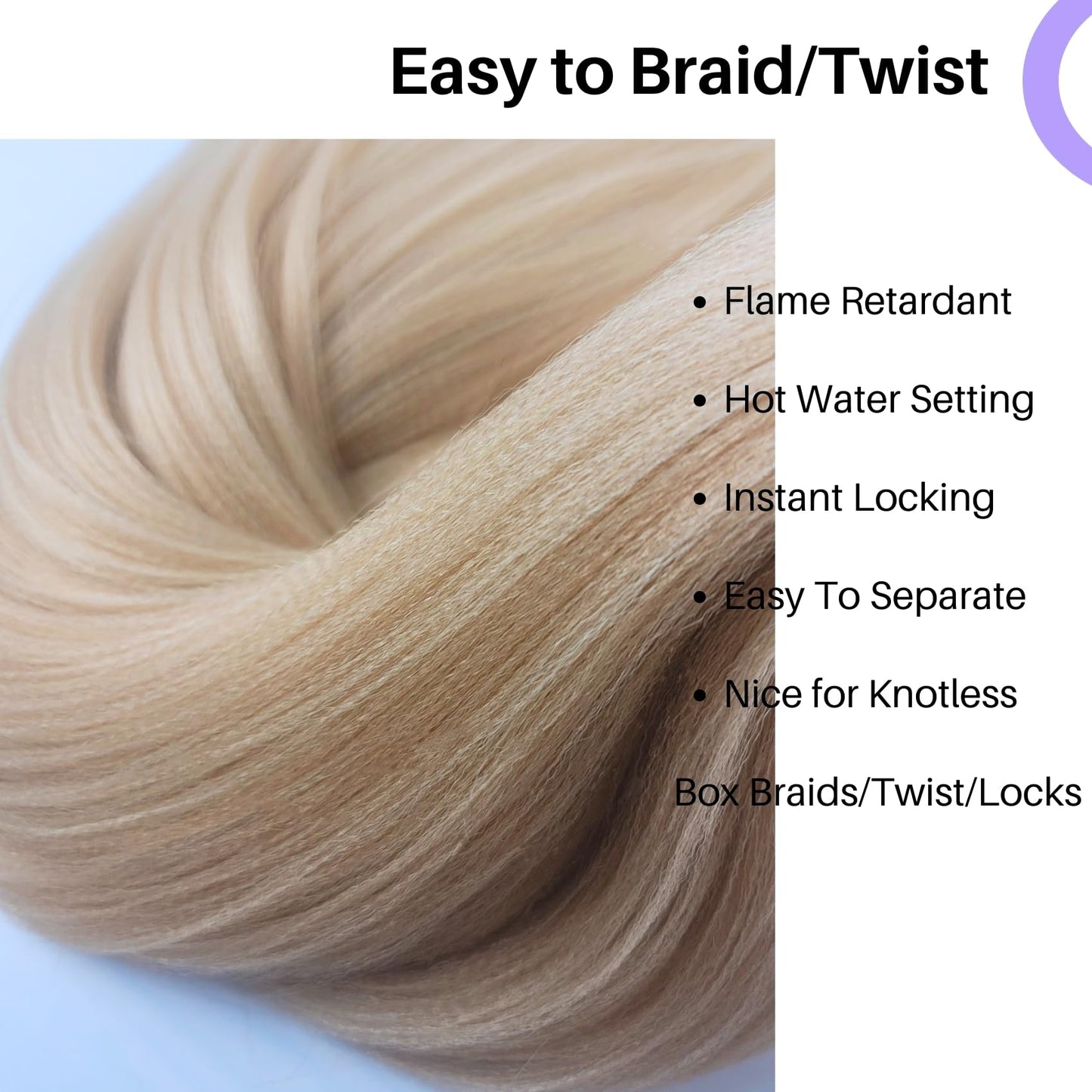 Ash Blonde Braiding Hair Pre Stretched Mixed Knotless Braids Hair Extension for Braiding