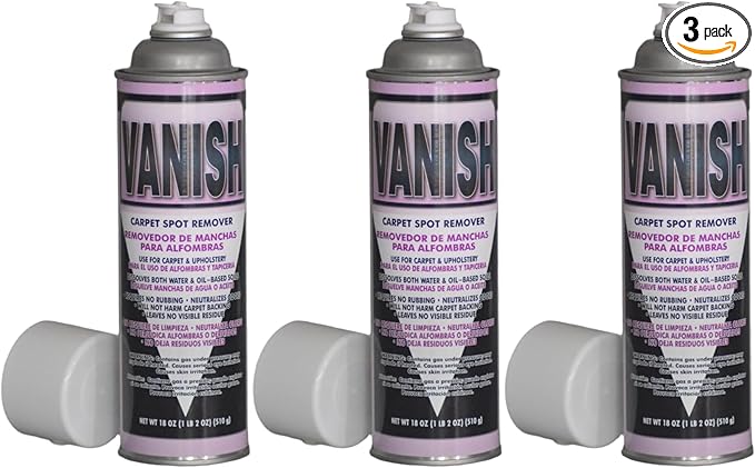 Vanish Carpet Spot Remover - Instant Stain Remover for Carpet & Upholstery, Leaves No Residue (3)